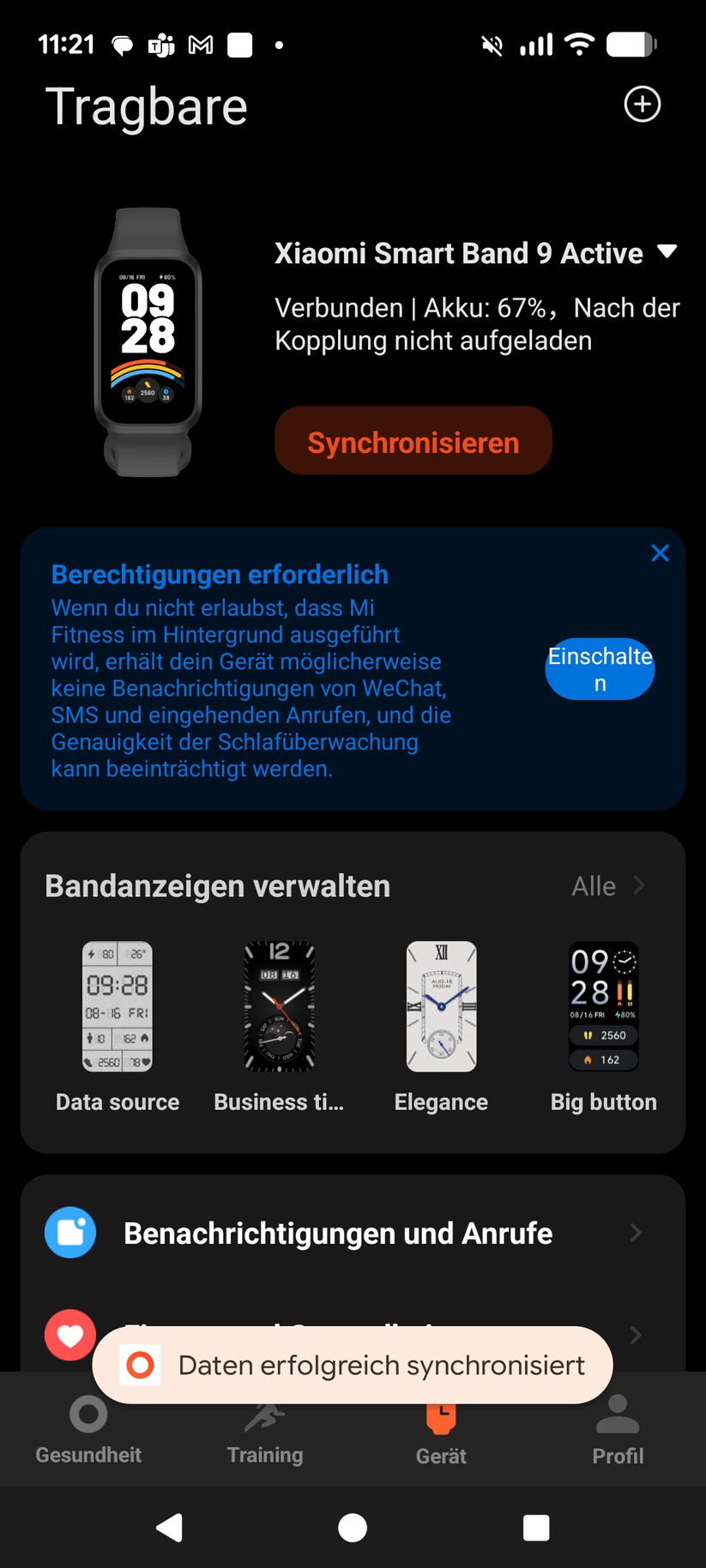 Xiaomi Band 9 Active - App