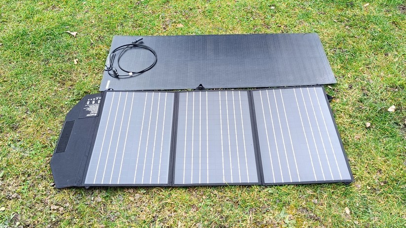 Oben 100 Watt flexibel, unten 100 Watt mobil