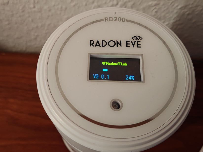 Radon Eye RD200: Der Start des Geräts dauert einige Minuten.