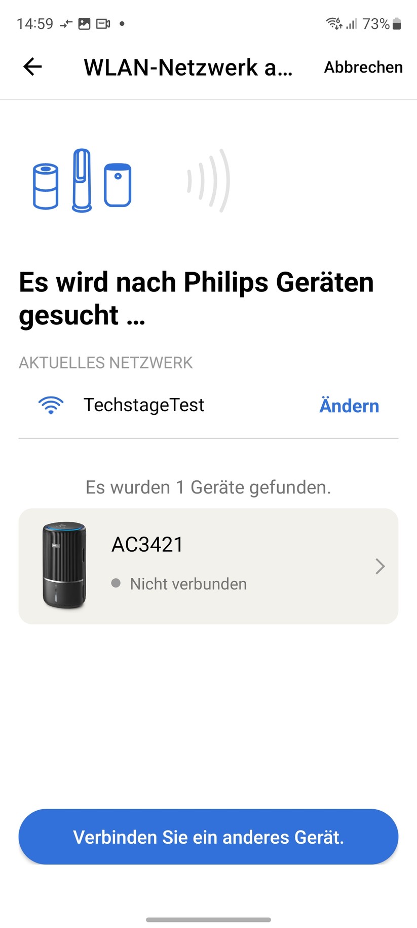 Philips AC4321: Einrichtung mit App Air+