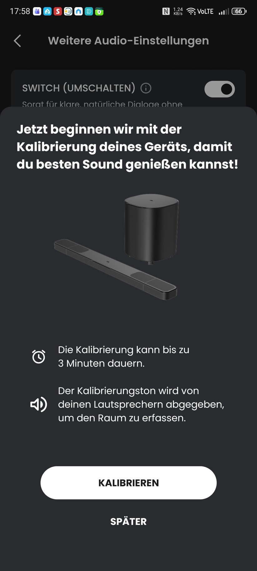 Mit der App JBL One wird die JBL BAr 1000MK2 eingerichtet.