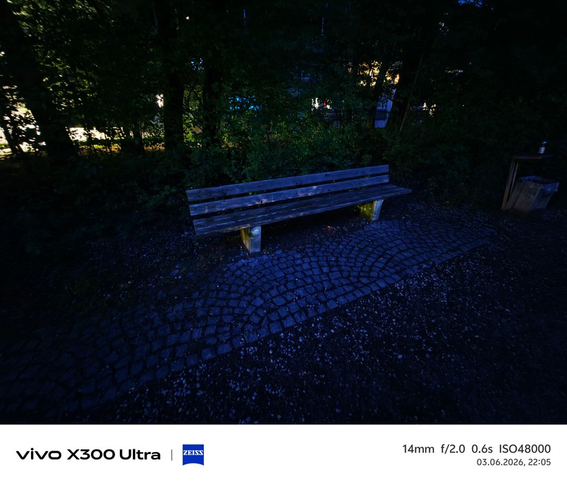  Ultraweitwinkelkamera bei Nacht