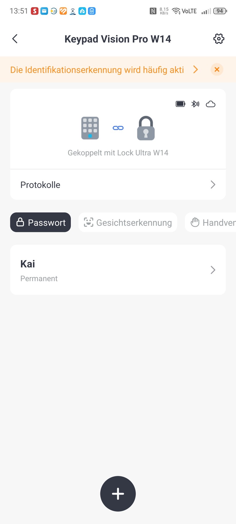 Switchbot Lock Ultra Vision Pro: Einrichtung und Steuerung erfolgen mit der Switchbot-App, für die man sich registrieren muss.