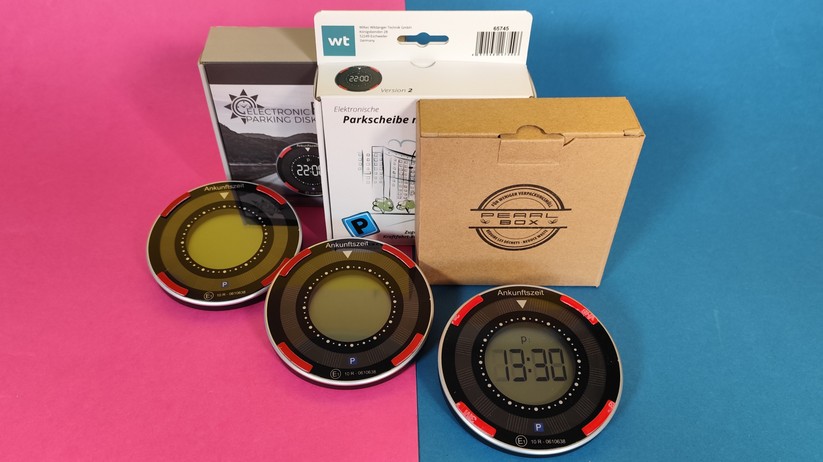 Wiltec Elektronische Parkscheibe mit Solarpanel V2