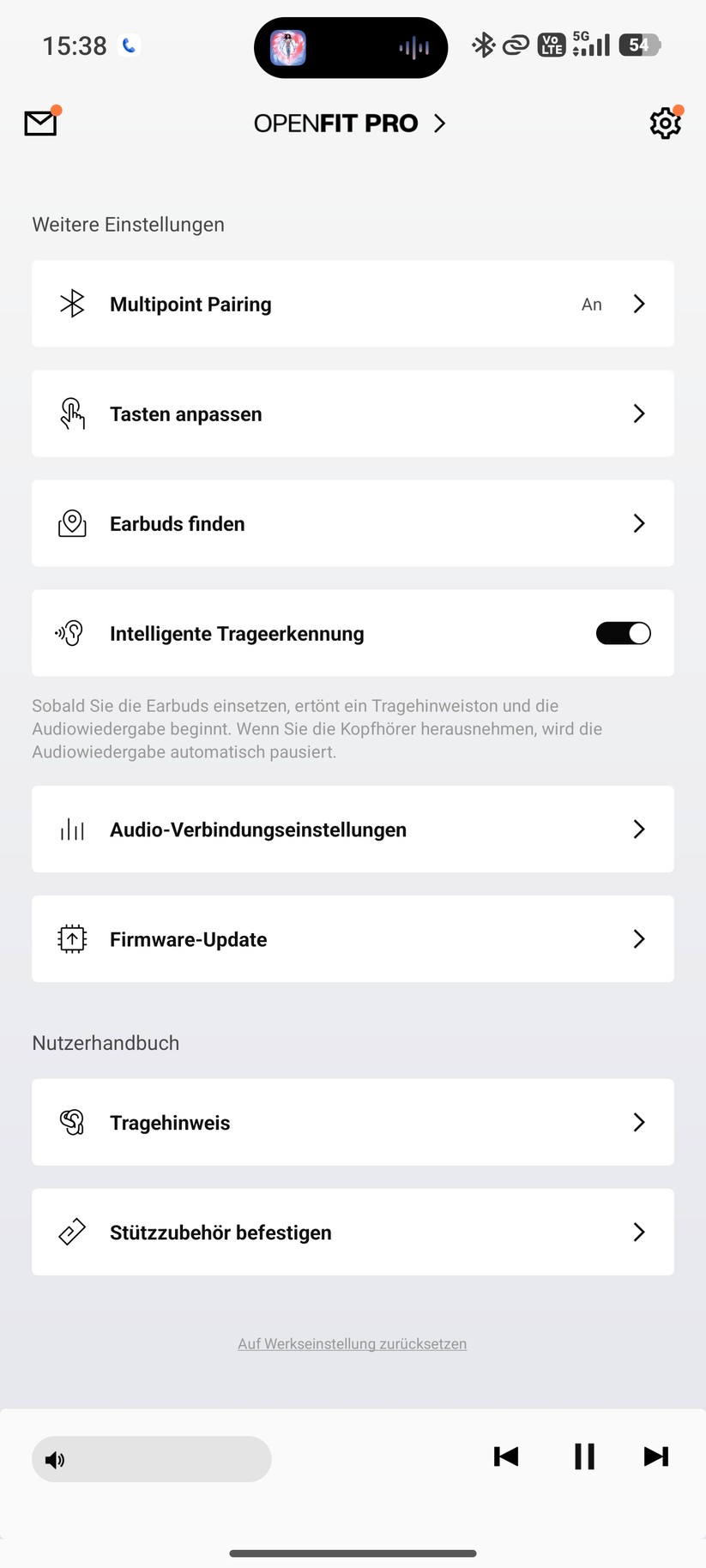 Shokz Openfit Pro Screenshot