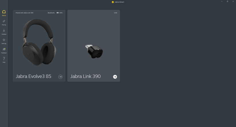 Jabra Evolve3 85 - Bilder Desktop-App