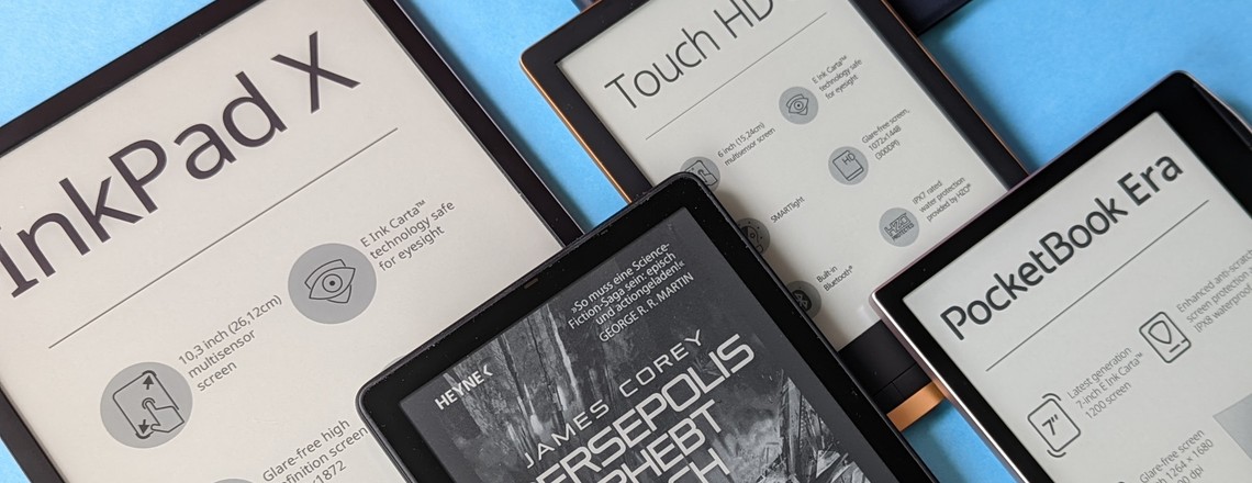 E-Reader groß gegen klein