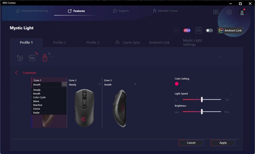 MSI Versa 300 Elite Wireless - Bilder App