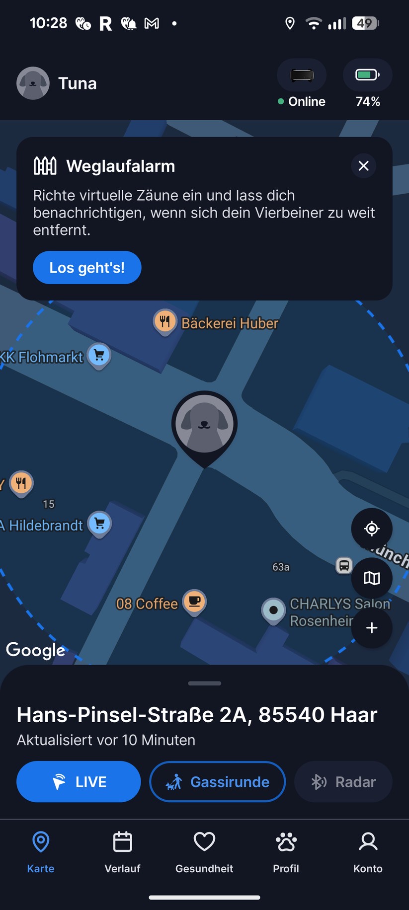 Tractive Dog 6 – App