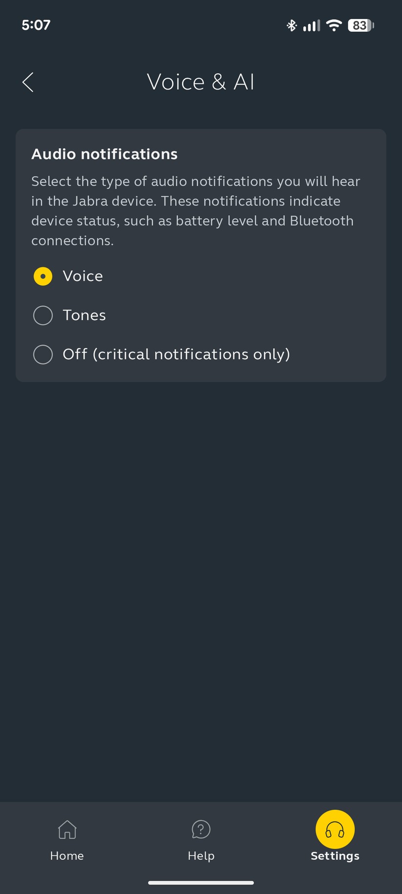 Jabra Evolve3 85 - Bilder Smartphone-App