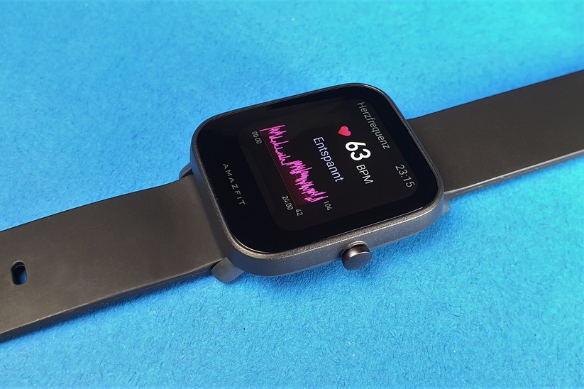 Amazfit Bip U: Der Verlauf der Herzfrequenz ist immer für 24 Stunden sichtbar.