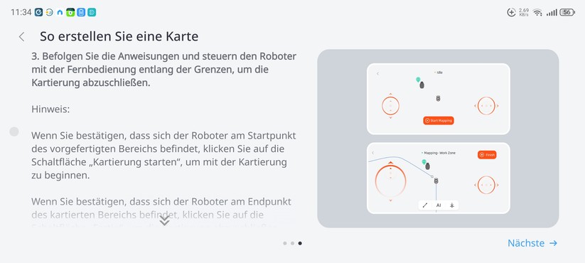  Inbetriebnahme und Kartierung