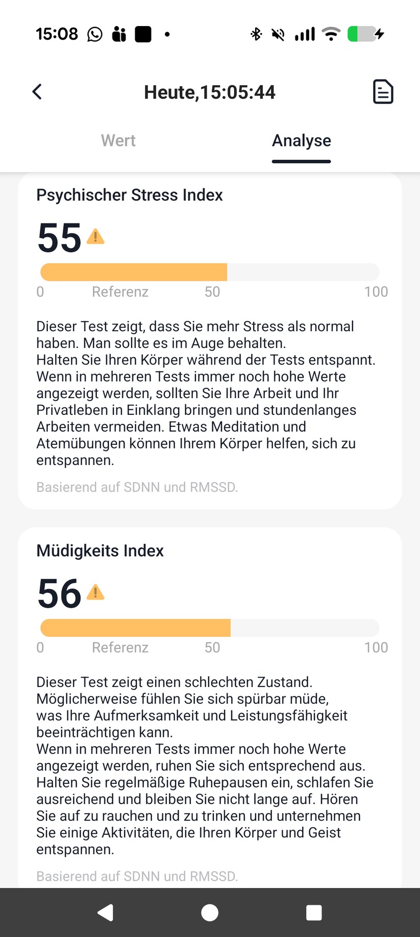  Stressanalyse in G-Band-App