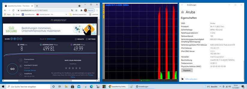 Leistungsmessung Aruba AP 17 - Bild: Harald Karcher