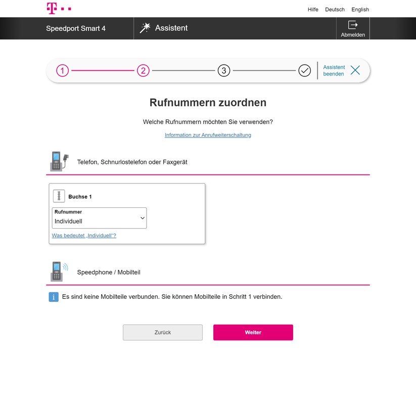 Speedport Smart 4 - Konfiguration