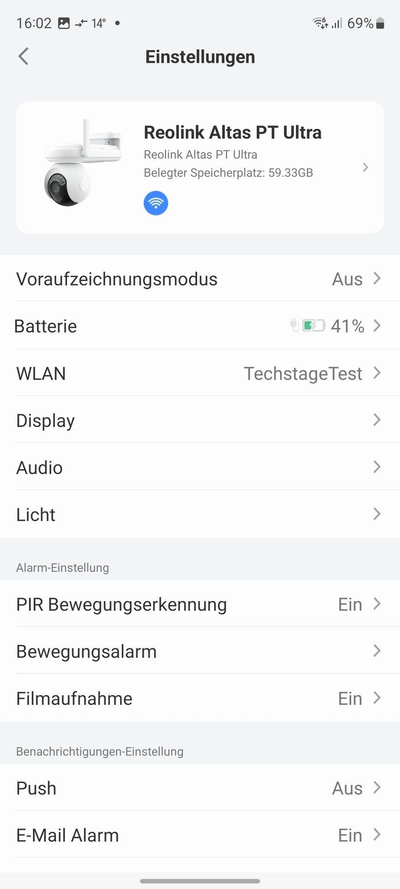 Reolink Altas PT Ultra: PTZ-Überwachungskamera mit 4K, Wi-Fi 6, Akku, farbiger Nachtsicht und kontinuierlicher Aufnahme