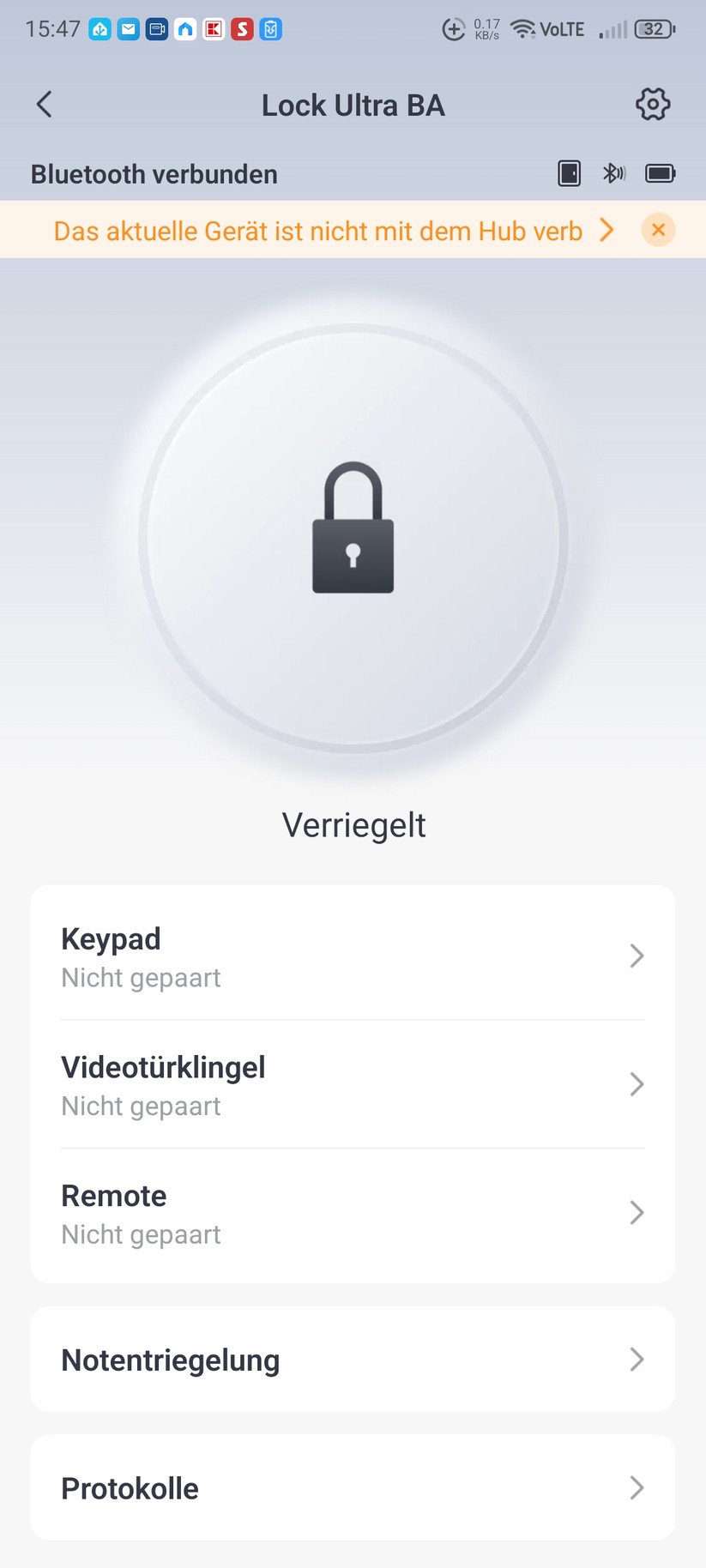 Lock Ultra, Keypad, Hub Mini: Die Einrichtung erfolgt über die Switchbot-App.
