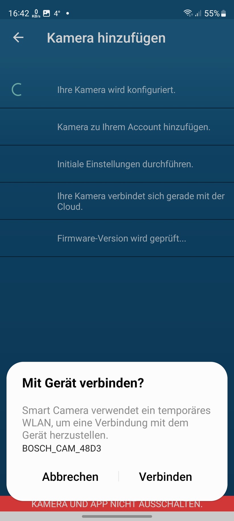 Bosch Eyes Innenkamera II: Einrichtung