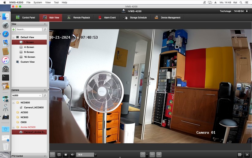 Annke NC500: Bedienung mit IVMS 4200 unter macOS