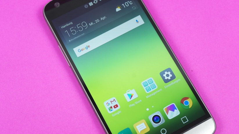 Das Display des LG G5 ist 5,3 Zoll groß und sehr hochauflösend.