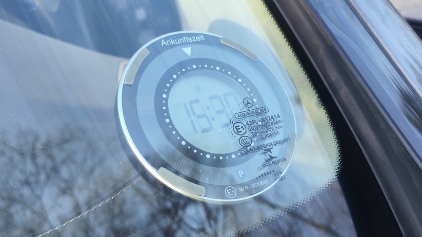 Wiltec Elektronische Parkscheibe mit Solarpanel V2