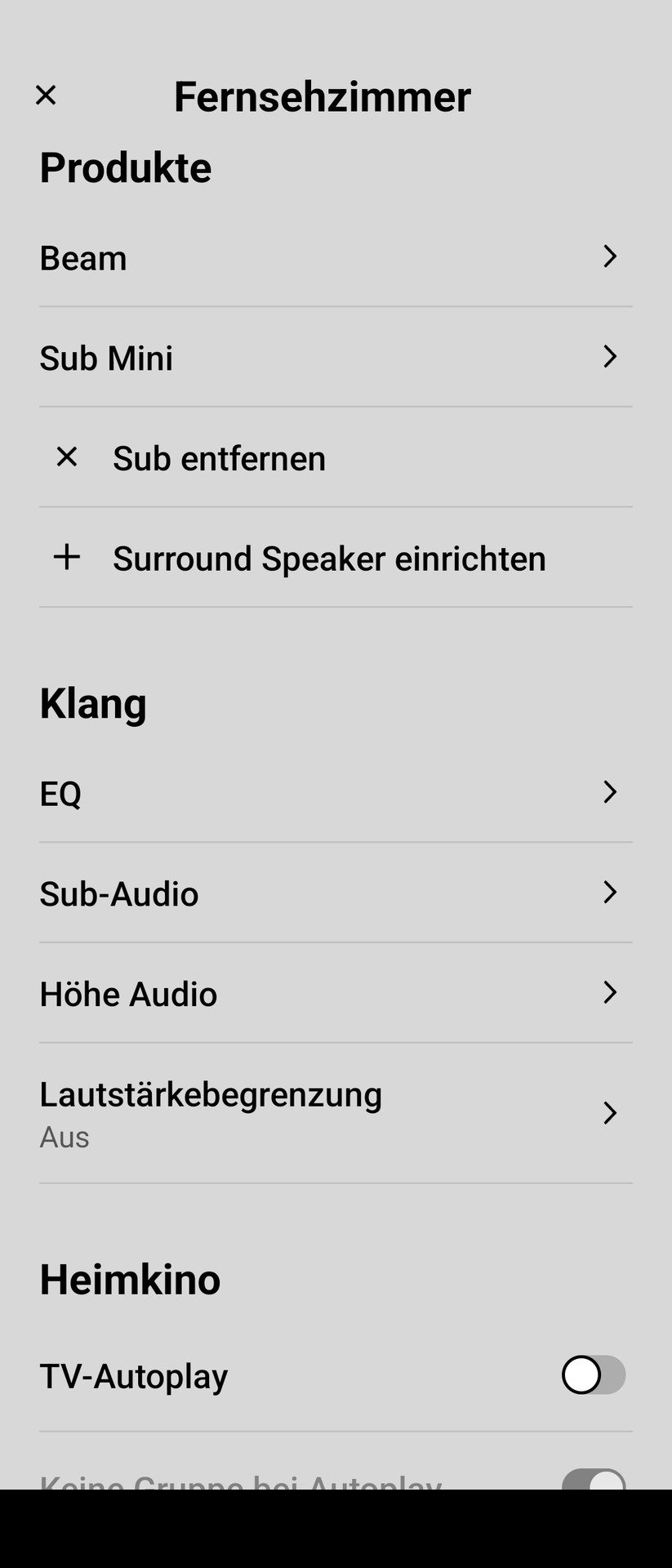 Sonos Sub Mini Screenshot