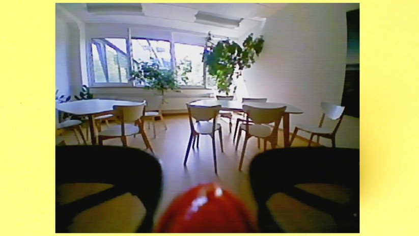 Das sieht der Pilot durch seine FPV-Brille.