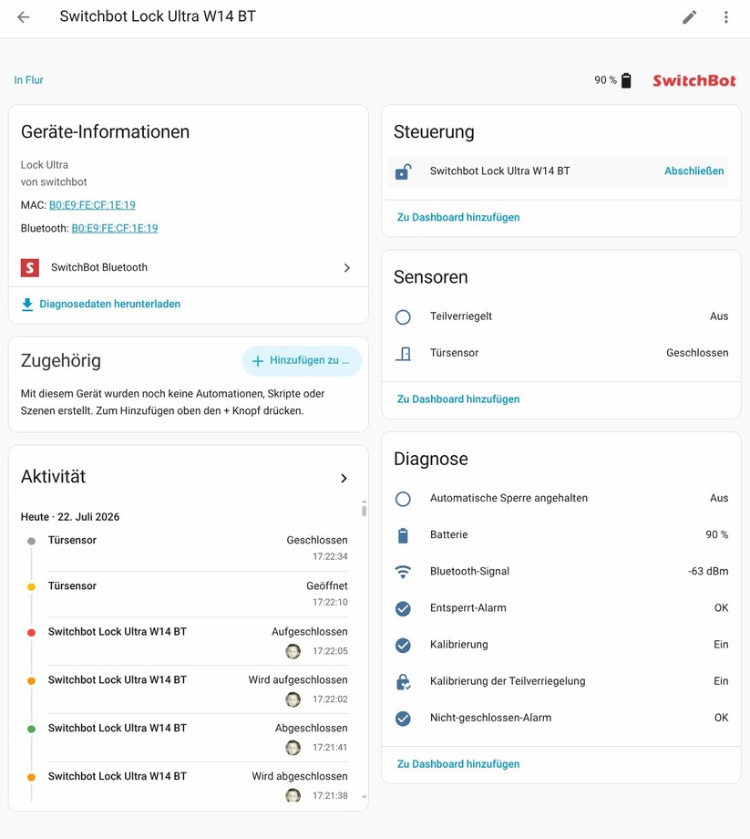 Für Home Assistant stehen drei Integrationen parat: lokal über Bluetooth oder über die Cloud respektive MQTT.
