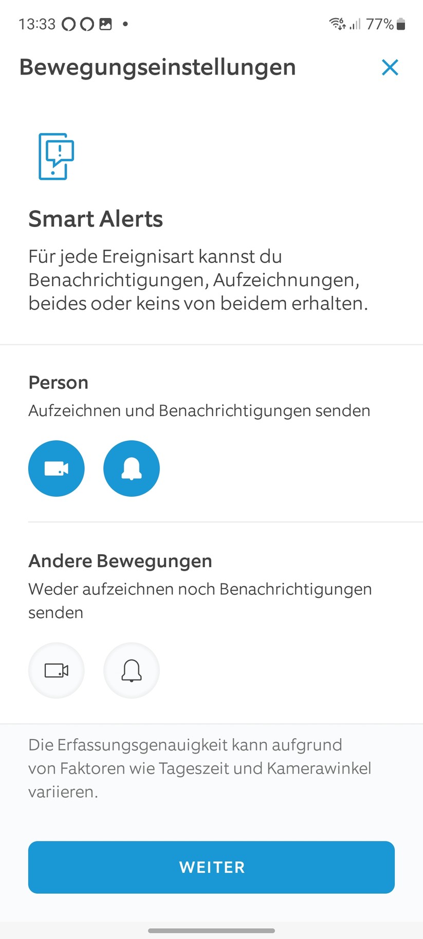 Ring Stick Up Cam Pro Akku: Die Einrichtung ist einfach und bietet viele Erläuterungen zur Kamera. Vorbildlich.