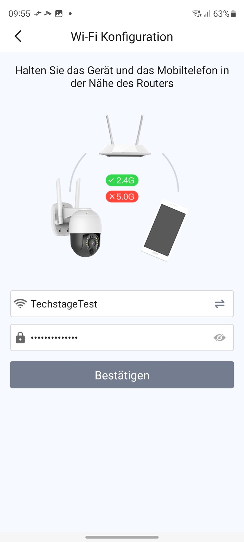 Foscam B4: Inbetriebnahme mit App