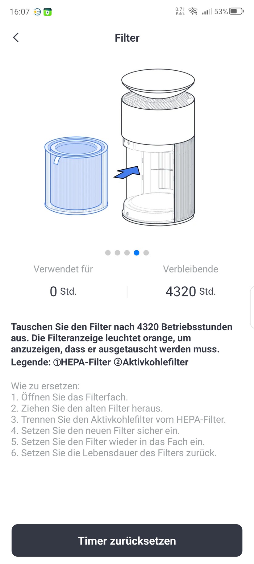 Switchbot Luftreiniger F6: App