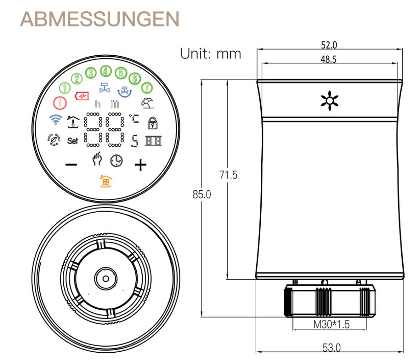 Smartes Heizkörperthermostat Moes BRT-100