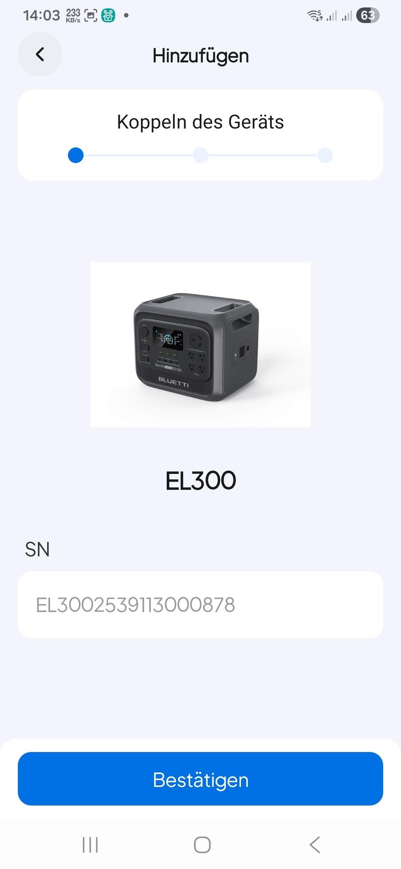 Wer die Elite 300 aus der Ferne verwalten möchte, muss ein Konto für die Bluetti-App einrichten. Ohne Konto ist eine lokale Steuerung über Bluetooth mit der App möglich.