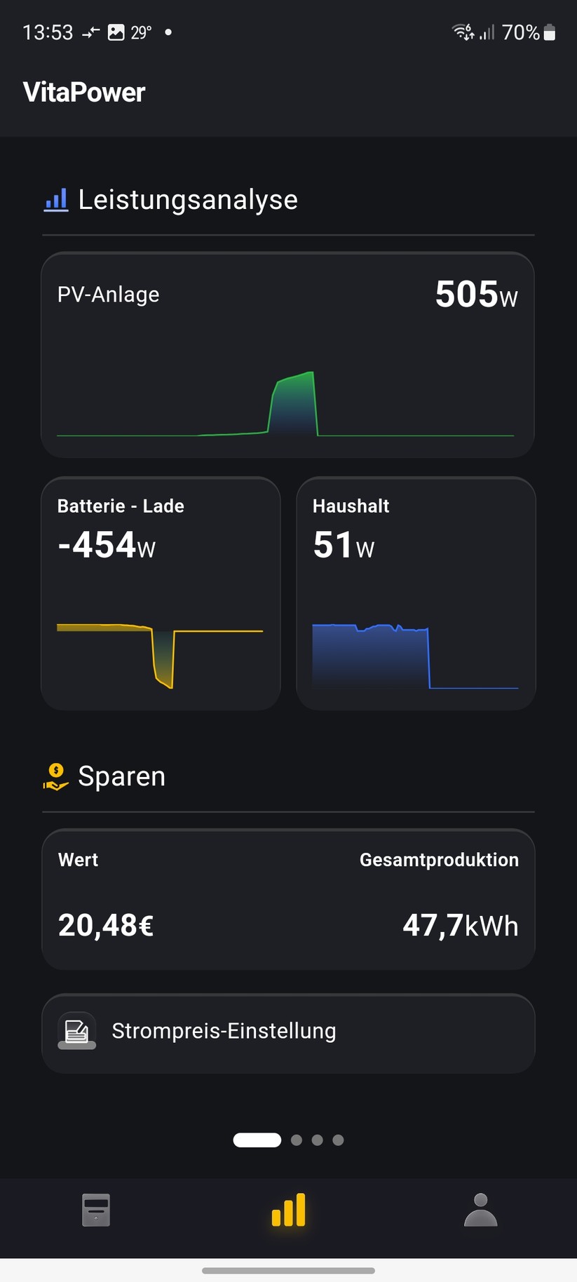  Einstellungen mit der App Alpha Lite