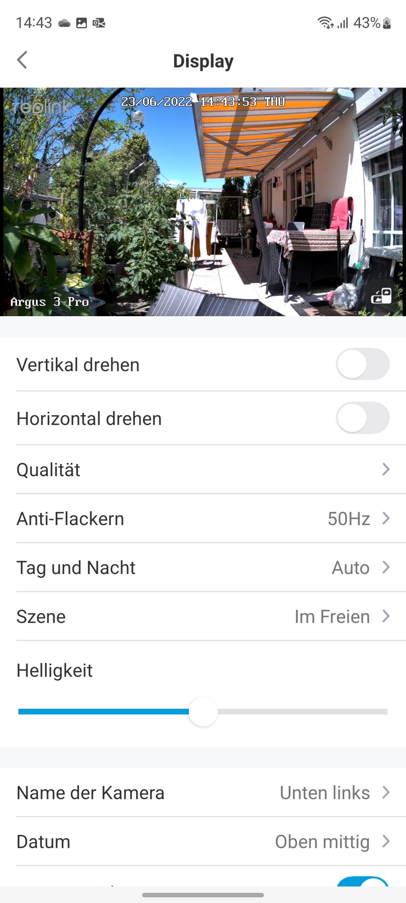 Reolink Argus 3 Pro: App