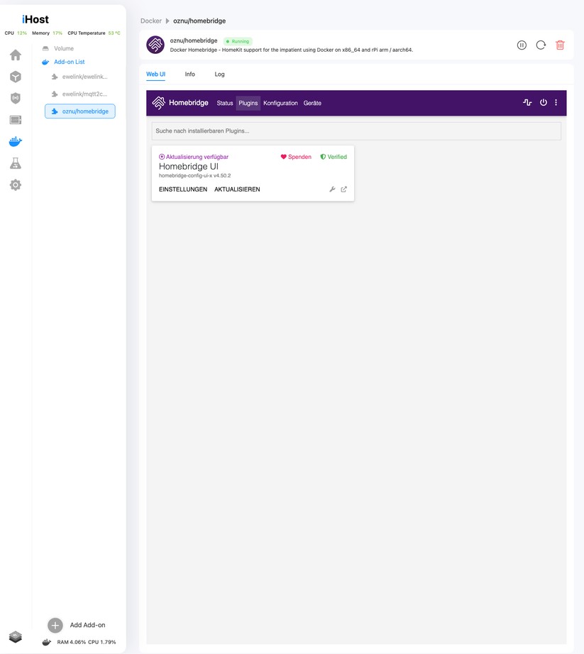 Smart-Home-Zentrale Sonoff iHost: Zigbee, Docker, Homebridge, Node-RED