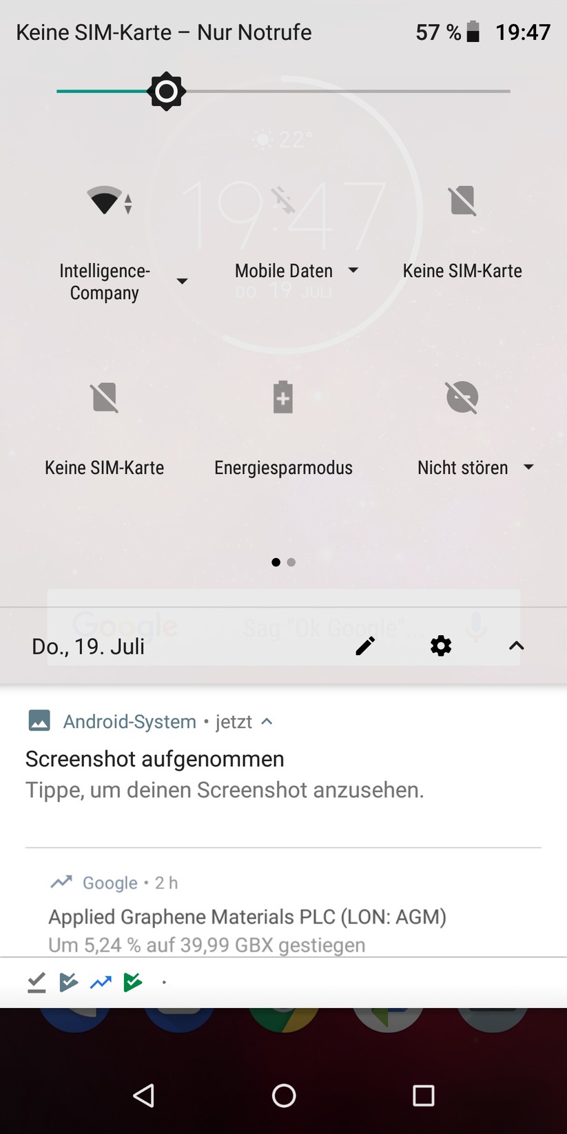 Kurzeinstellungen