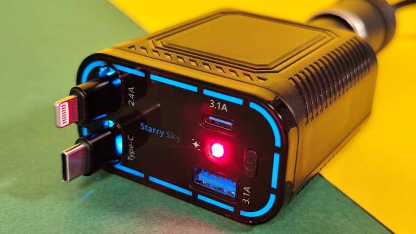 AmazeFan 4-in-1 USB-Ladegerät für den Zigarettenanzünder