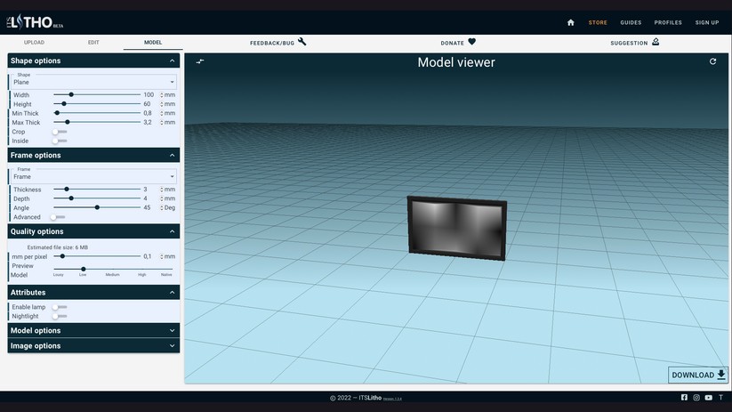 Wir landen im Reiter Model-Viewer. Zunächst wollen wir aber unser Foto hochladen und klicken auf den Reiter Upload.