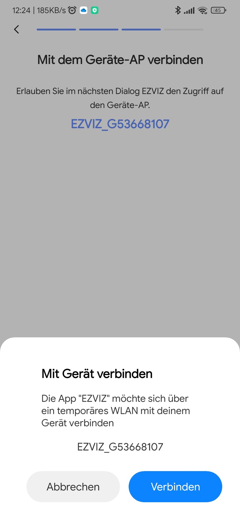 Ezviz LC3: App-Screenshots
