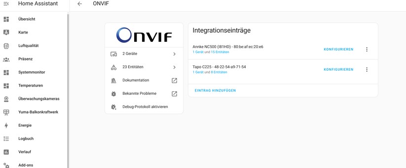 Annke NC500: Dank Onvif-Support ist die Integration in Smart-Home-Systeme wie Home Assistant kein Problem.
