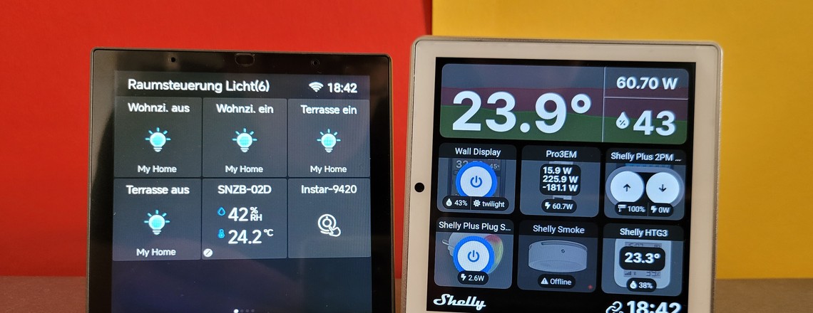 Shelly Wall Display und Sonoff NSPanel Pro