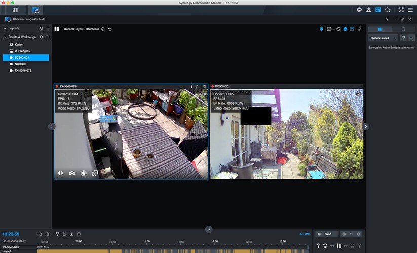 Dank Onvif-Kompatibilität können Anwender die 7Links IPC-740 (ZX-5346) auch mit Dritthersteller-Software wie Synology Surveillance Station betreiben.