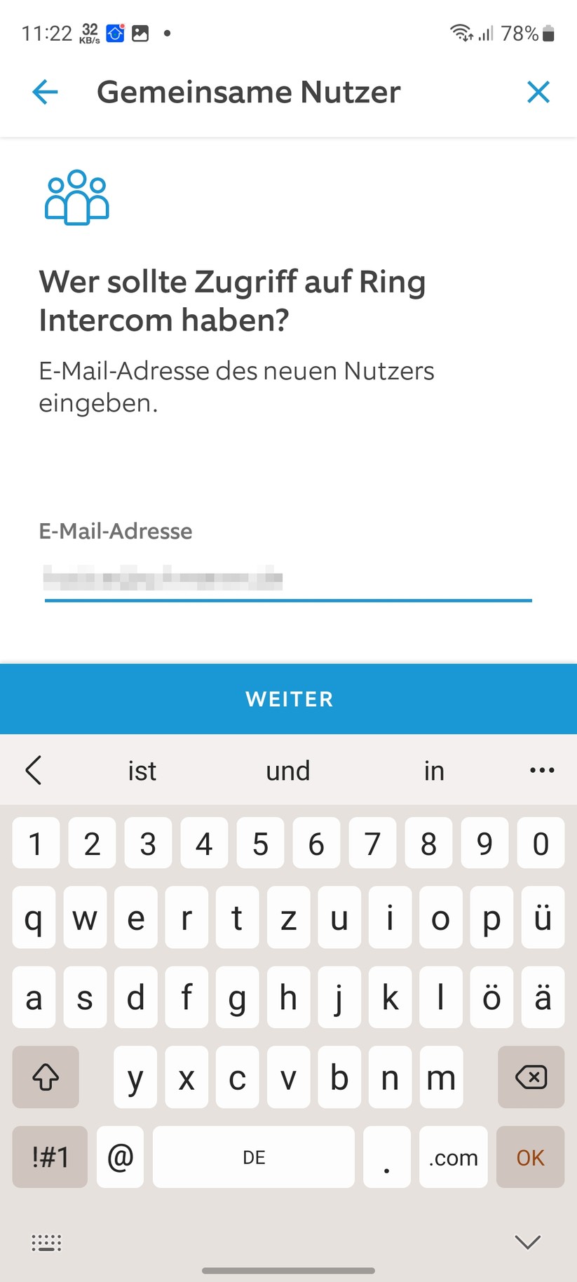 Ring Intercom: Einrichtung