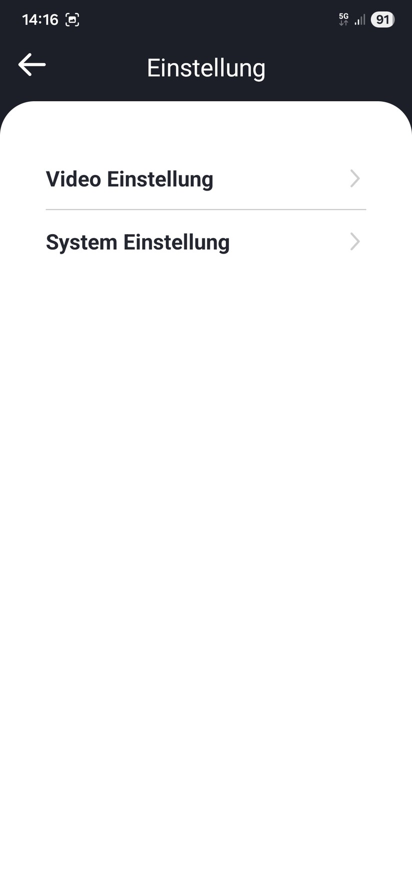 Vantrue E1 Pro – Screenshots der App