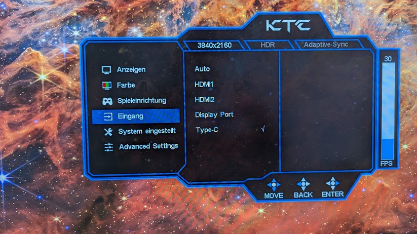 KTC G42P5 Einstellungen