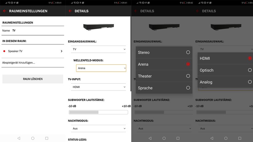 Die Konfiguration der App. 