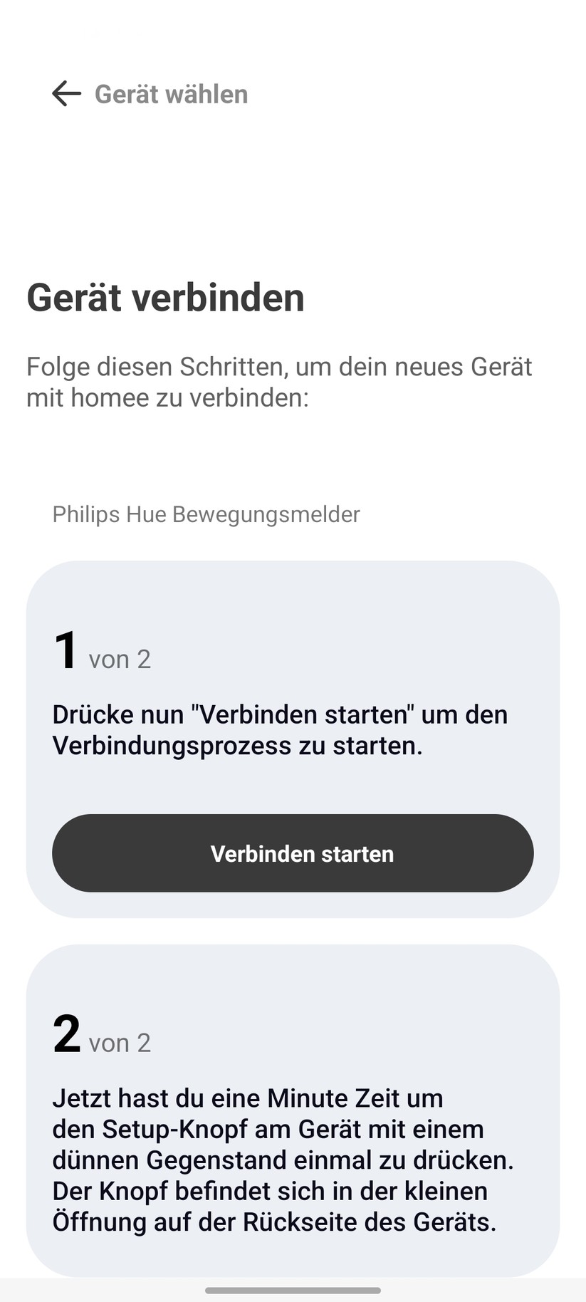 Homee: Smartphone- und Web-App