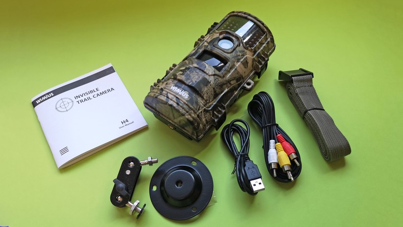 Der Lieferumfang der von uns getesteten Wildkamera.