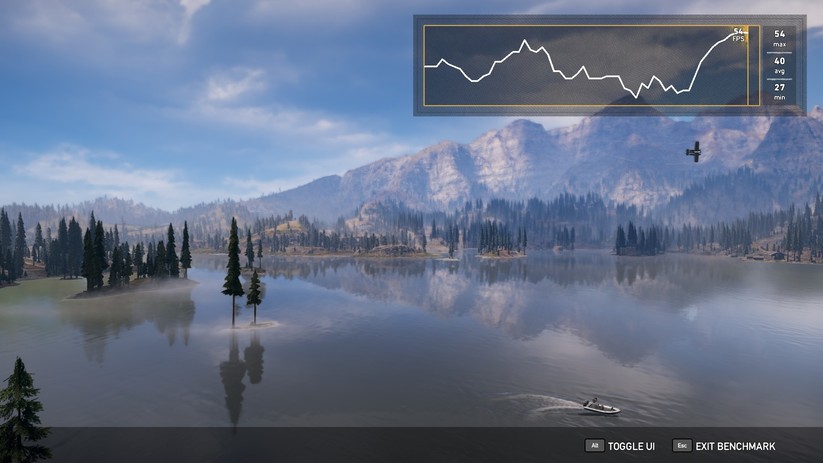 Ein Benchmark-Lauf in Far Cry 5. 